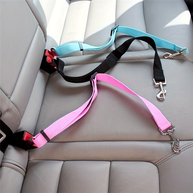 Arnes Ajustable para Mascotas en Coche: Cinturon de Seguridad Duradero para Perros y Gatos - Lavable a Mano, Hecho de Poliéster - SACASUSA