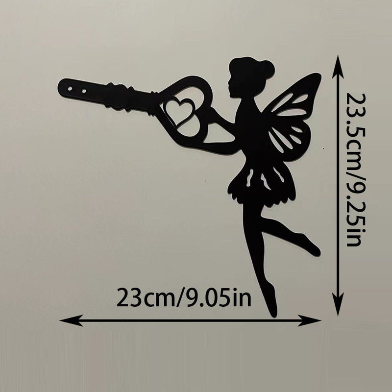 Arte Deco Ángel en Rama: Metal para Pared - Duradero, Silueta de Montaje en Pared para Hogar y Jardín, Perfecto para Halloween, Cumpleaños y Regalos de Inauguración de Casa - SACASUSA