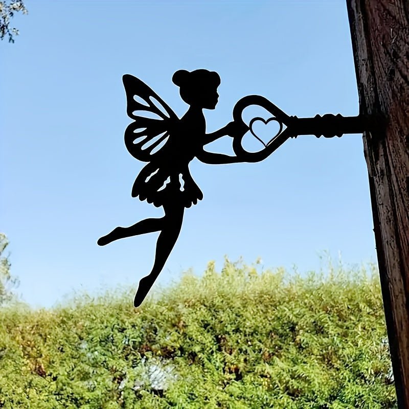 Arte Deco Ángel en Rama: Metal para Pared - Duradero, Silueta de Montaje en Pared para Hogar y Jardín, Perfecto para Halloween, Cumpleaños y Regalos de Inauguración de Casa - SACASUSA