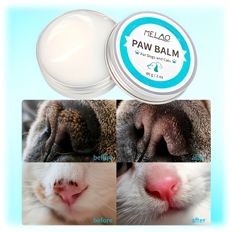 Bálsamo Natural para Protección de Patas de Perros y Gatos: Protege de Pavimentos Calientes, Alivia Patas & Nariz Secas, Restaura Patas Agrietadas, Cera Hidratante Segura - SACASUSA