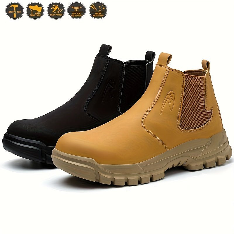 Botas De Trabajo De Moda Para Hombres Con Punta De Acero Alta Y Sólida, Casuales Cómodas Y Duraderas Antideslizantes Para Actividades Al Aire Libre - SACASUSA