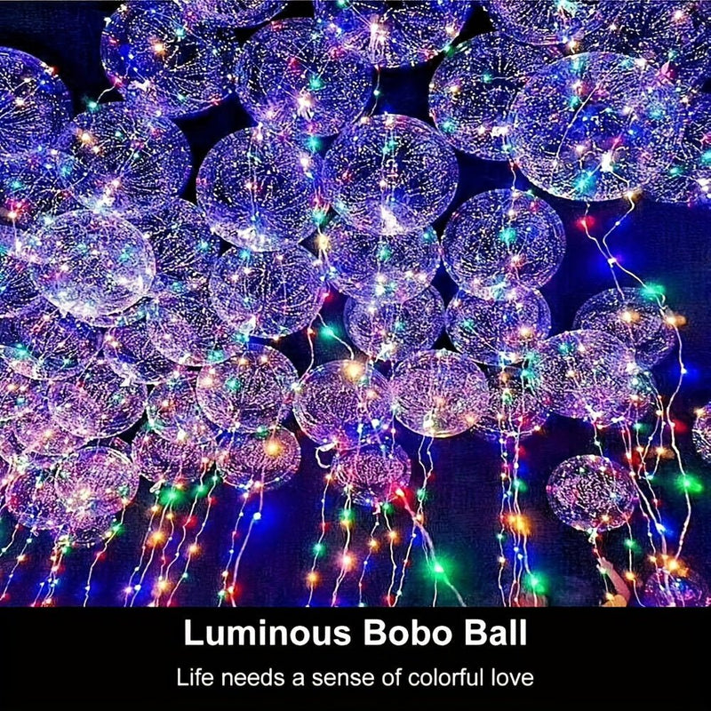 Brillantes Globos LED de 20 pulgadas en Múltiples Juegos. Perfectos para todas las Ocasiones, tanto Interior como Exterior. Crean un Ambiente Festivo. Baterías No Incluidas - SACASUSA