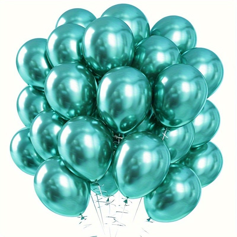 Brillo en Tus Celebraciones: 50pcs, Globos de Latex Metálicos Vibrantes de 5 Pulgadas - Perfectos para cualquier Evento, Apropiados para todas las Edades desde 14+ - SACASUSA