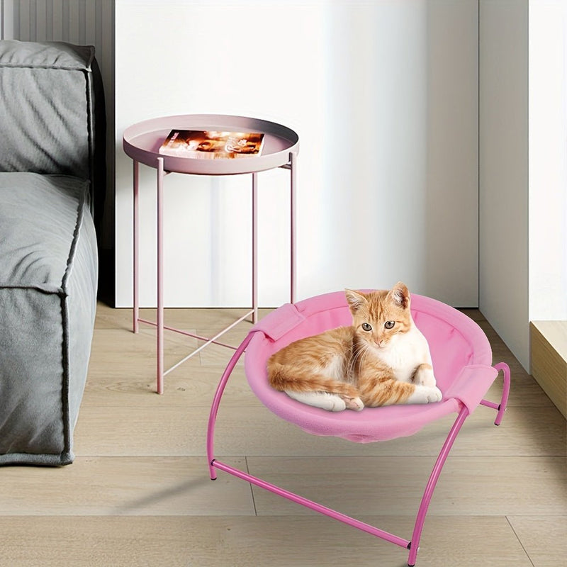 Cama Elevada Para Mascotas Transpirable Con Soporte De Hierro Desmontable - Hamaca Perfecta Para Gatos Y Perros Pequeños - SACASUSA