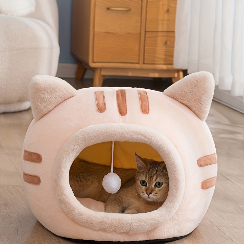 Cama Para Gatos Cama Para Perros Cama Para Mascotas Cama Semicerrada Fondo Antideslizante Cama Para Dormir Para Mascotas Lavable Y Suave Y Cálida - SACASUSA