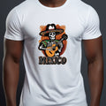 Camiseta Con Estampado De Calavera Al Estilo De México Para Hombres, Elegante Top De Manga Corta, Ropa De Hombre - SACASUSA