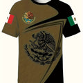 Camiseta De Cuello Redondo Gráfica De Varios Estilos De México 3D Impresión De Verano, Regalo Especial Para Hombres - SACASUSA