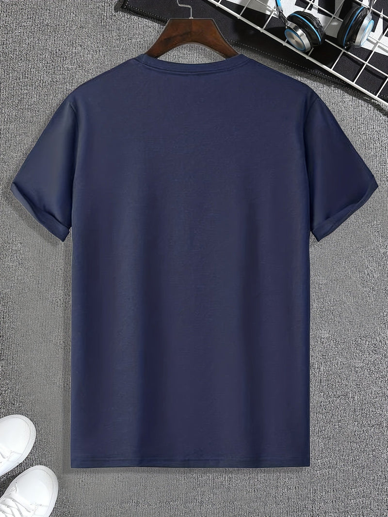 Camiseta de Verano para Hombre - Ajuste Clásico con Cuello Redondo Transpirable y Estampado Divertido de Skateboard - SACASUSA