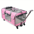 Carrito de Mascota Portátil Extra Grande: Desmontable y Plegable, Hecho de Poliéster Duradero, Cierre Seguro con Cremallera - Perfecto para Viaje de Perros y Gatos - SACASUSA