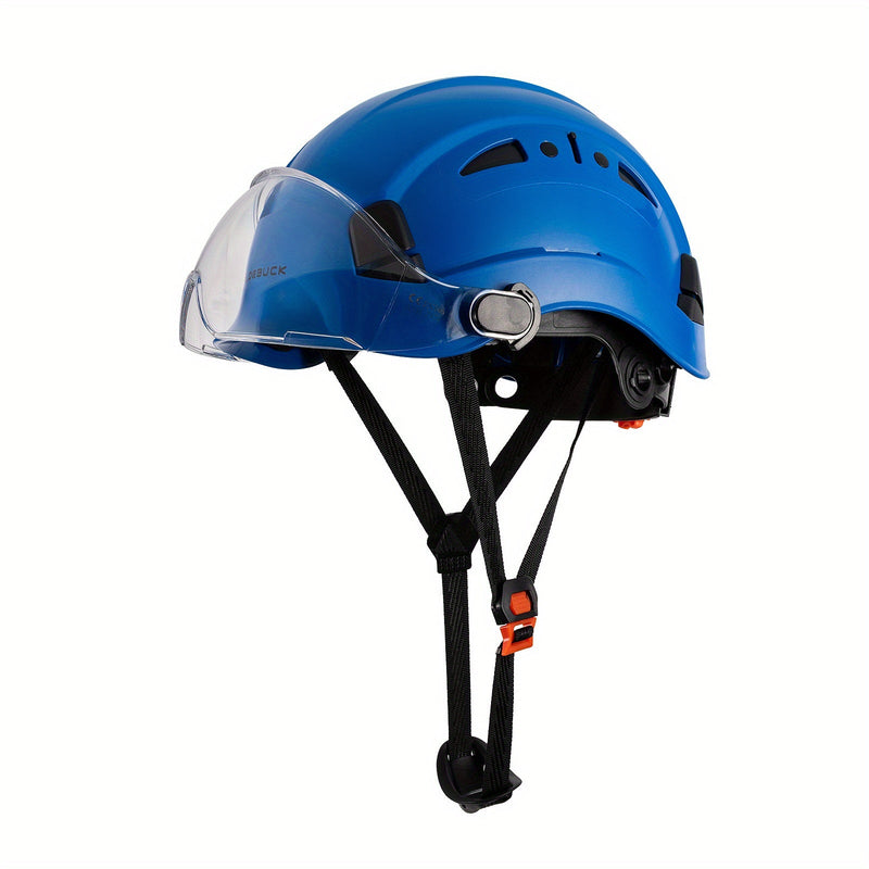 Casco De Seguridad Con Gafas, Casco De Construcción, Cascos Protectores ABS De Alta Calidad, Gorro De Trabajo Para Trabajar, Escalar, Montar A Caballo - SACASUSA