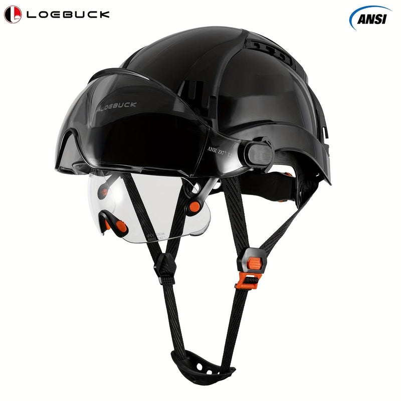 Casco de Seguridad LOEBUCK Liviano con Ventilación - Sombrero Duro Aprobado por ANSI Z89.1, Suspensión Ajustable de 6 Puntos, ABS Duradero para Trabajo Industrial y de Construcción - SACASUSA