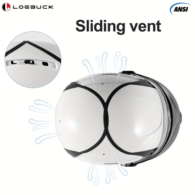 Casco de Seguridad LOEBUCK Liviano con Ventilación - Sombrero Duro Aprobado por ANSI Z89.1, Suspensión Ajustable de 6 Puntos, ABS Duradero para Trabajo Industrial y de Construcción - SACASUSA