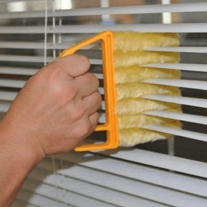 Cepillo de Limpieza de Ventanas Portátil y Adecuado para Dormitorios, No Necesita Energía, con Mango y Microfibras Ultrafinas Lavables para una Efectiva Limpieza de Polvo y Persiana - SACASUSA