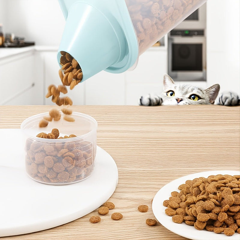 Cubo Portátil y Duradero para Comida de Mascotas - Contenedor Único Sellado que Mantiene la Frescura, Previene Plagas, Adecuado para Perros y Gatos. No se requiere carga - SACASUSA