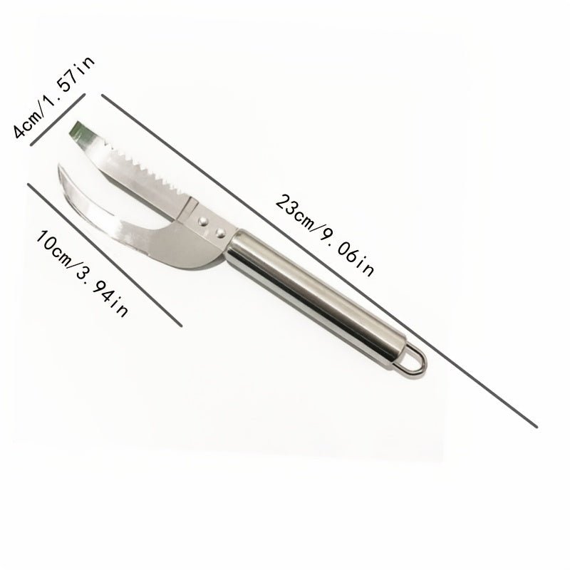 Cuchillo 3 en 1 de acero inoxidable para escamas de pescado: Corta, raspa y perfora con facilidad, para hoteles y uso comercial - SACASUSA