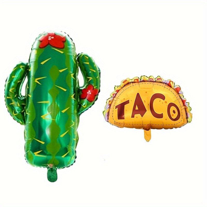 Decoraciones Para Fiesta De Cumpleaños Mexicana, Suministros Para Fiesta De Fiesta Mexicana, Tema De Taco, Fiesta De Cactus, Globo De Papel De Aluminio De Taco Para Festivales De Cumpleaños - SACASUSA