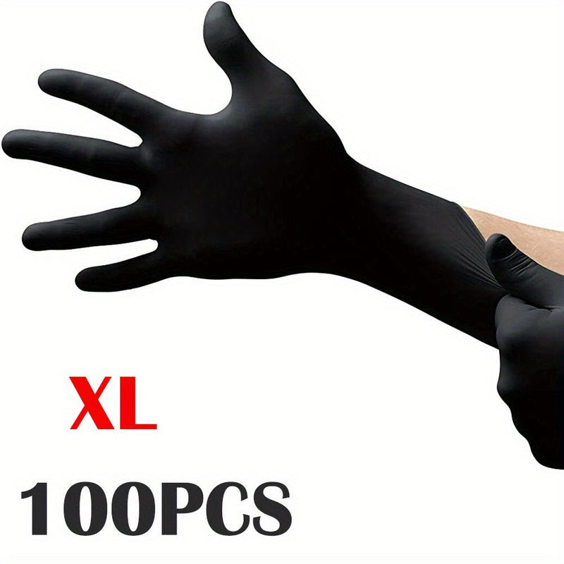 Descubra la Protección Superior - 100pcs Guantes Desechables de Nitrilo Negro. Resistentes al desgarro, Impermeables, Libres de Latex - ¡Ideales para Limpieza, Manipulación de Alimentos y Más! - SACASUSA