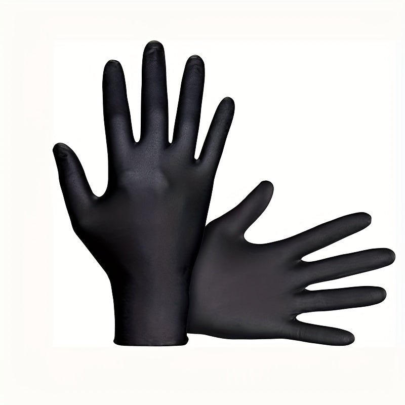 Descubra la Protección Superior - 100pcs Guantes Desechables de Nitrilo Negro. Resistentes al desgarro, Impermeables, Libres de Latex - ¡Ideales para Limpieza, Manipulación de Alimentos y Más! - SACASUSA