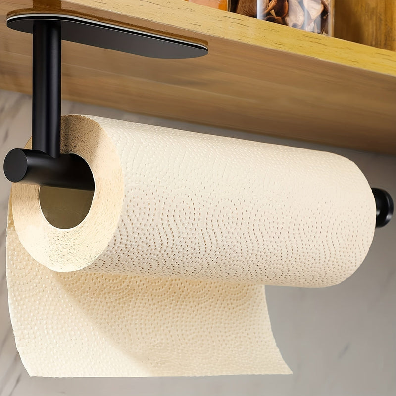 Elegante y Duradero Soporte de Toalla de Papel de Acero Inoxidable Montado en la Pared, Autoadhesivo con Almacenamiento Extra - Indispensable en la Cocina y el Baño - SACASUSA