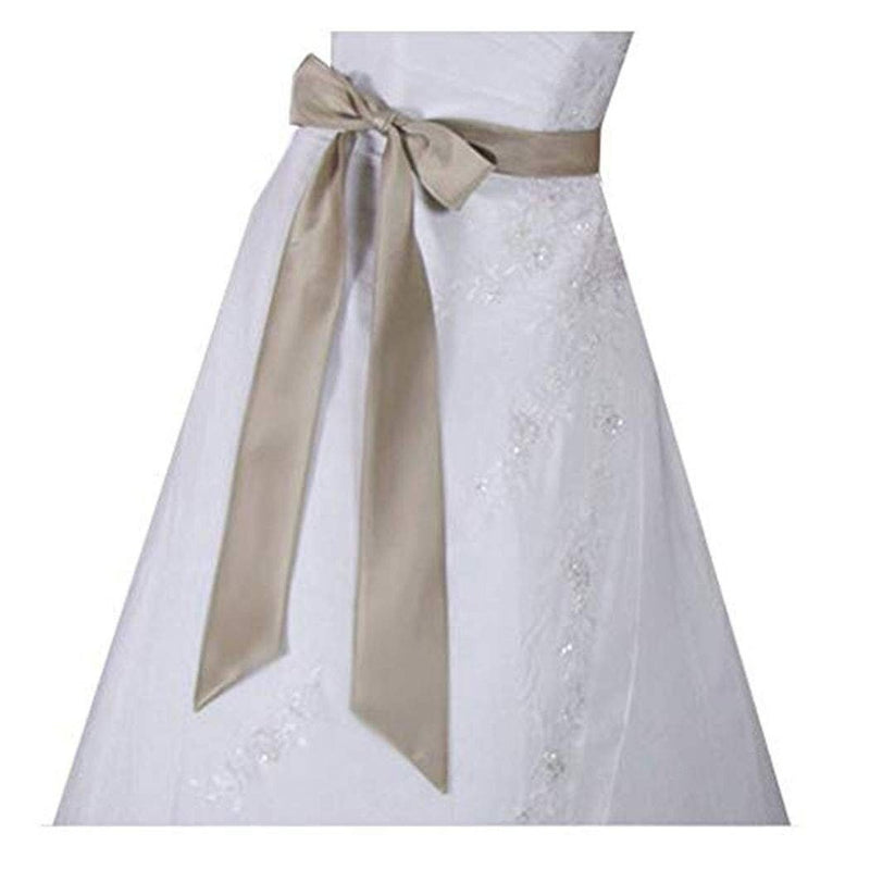 Faja de boda satinada, cinturón nupcial, fiesta de graduación, corbata, cinturón de dama de honor, vestido largo liso, vestidos, cintura, rojo, rosa, marrón, negro, champán, azul marino - SACASUSA