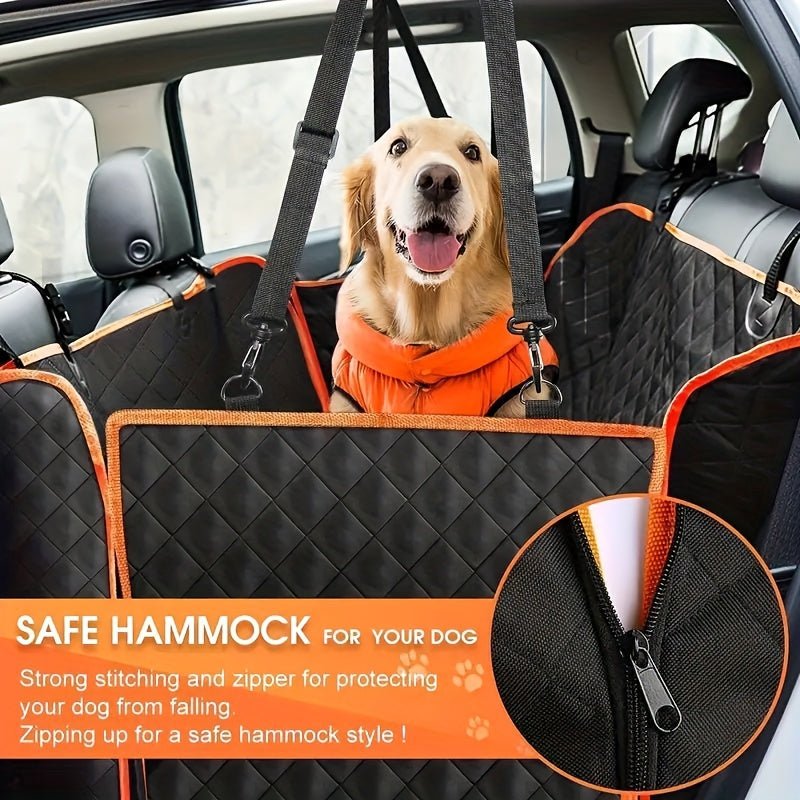 Funda Impermeable para Asiento de Coche para Perros: Protector de Asiento Trasero de Poliéster Duradero, Hamaca Antirayas para Viajes Cómodos y Seguros - SACASUSA