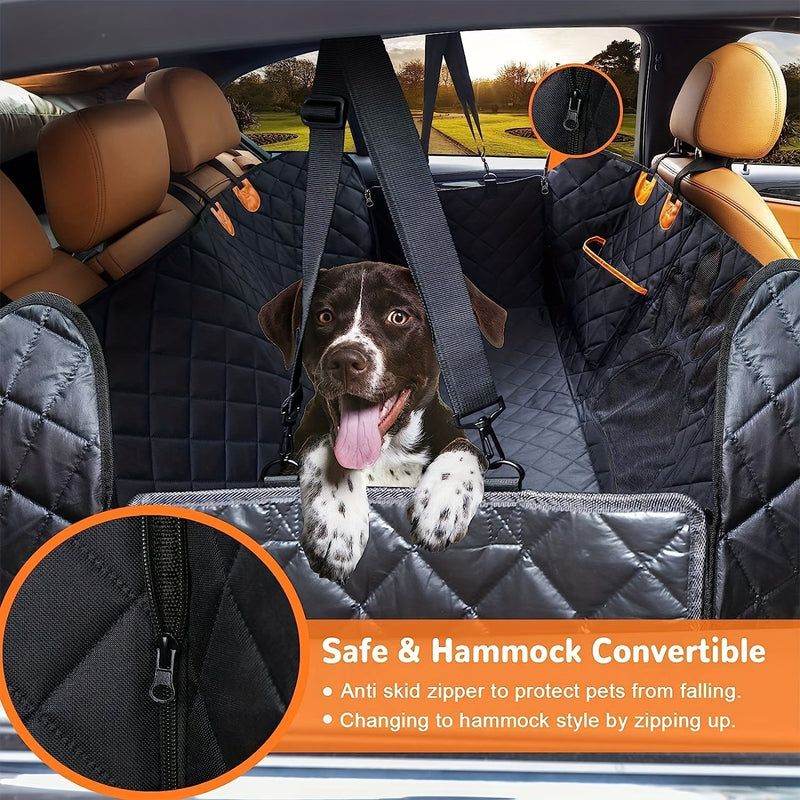 Funda Impermeable para Asientos de Coche para Mascotas y Niños - Cremallera Lateral, Ventana de Malla, Protección de Puertas - Apta para Autos, Camiones y SUVs - SACASUSA