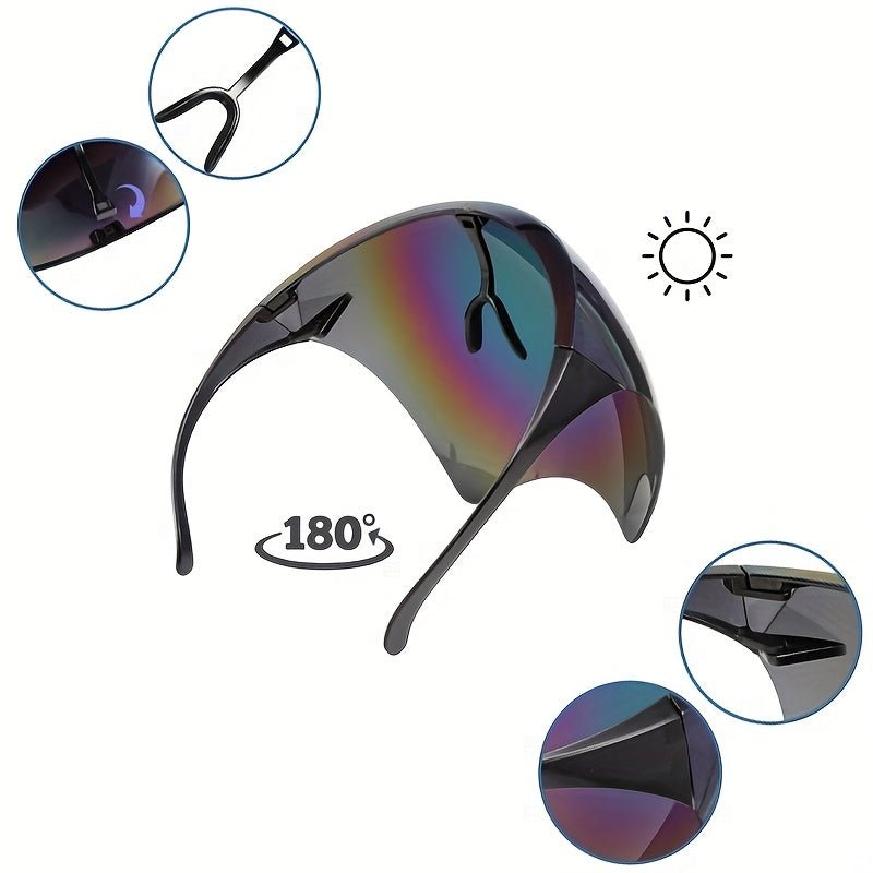 Gafas De Protección Facial, Gafas De Sol Transparentes, Antivaho, Antisalpicaduras, Máscara Protectora, Gafas De Sol De Seguridad Cubiertas De Cara Completa - SACASUSA