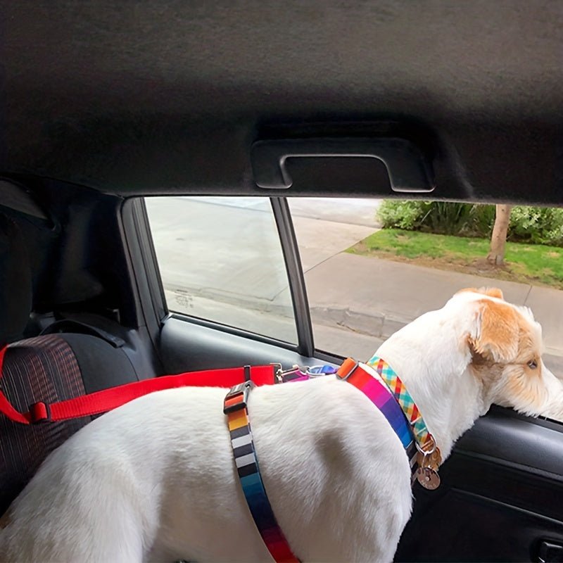 Garantice Viajes Seguros Para Mascotas: Arnés para Coche y Cinturón de Seguridad Ajustables, Duraderos y Lavables a Mano, Hechos de Nylon - SACASUSA