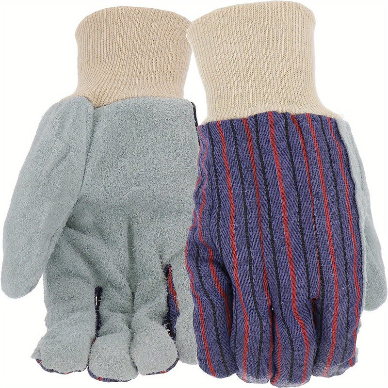 Guantes de Cuero de Vaca Resistentes al Fuego y De Gran Resistencia - Clasificación 32°F+, Ideal para Soldadura, Jardinería, Conducción - Diseño Ambidiestro y Lavable a Mano - SACASUSA