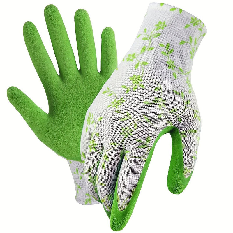 Guantes De Jardín De 1/3 Pares, Talla Única Para Mujeres, Guantes De Trabajo De Látex De Espuma Transpirable Para Jardinería, Paisajismo, Bricolaje, 100% Caucho Puro - SACASUSA