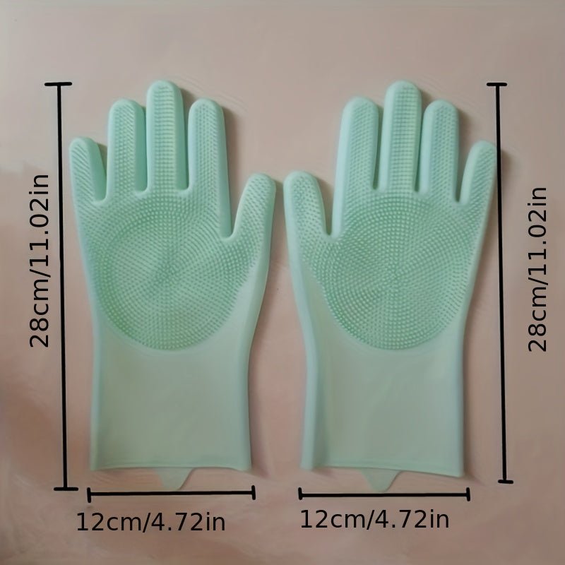 Guantes de lavavajillas de silicona impermeables - Versátil y ambidiestro, sin plomo para limpieza integral en cocina, baño y muebles, fácil de lavar a mano - SACASUSA