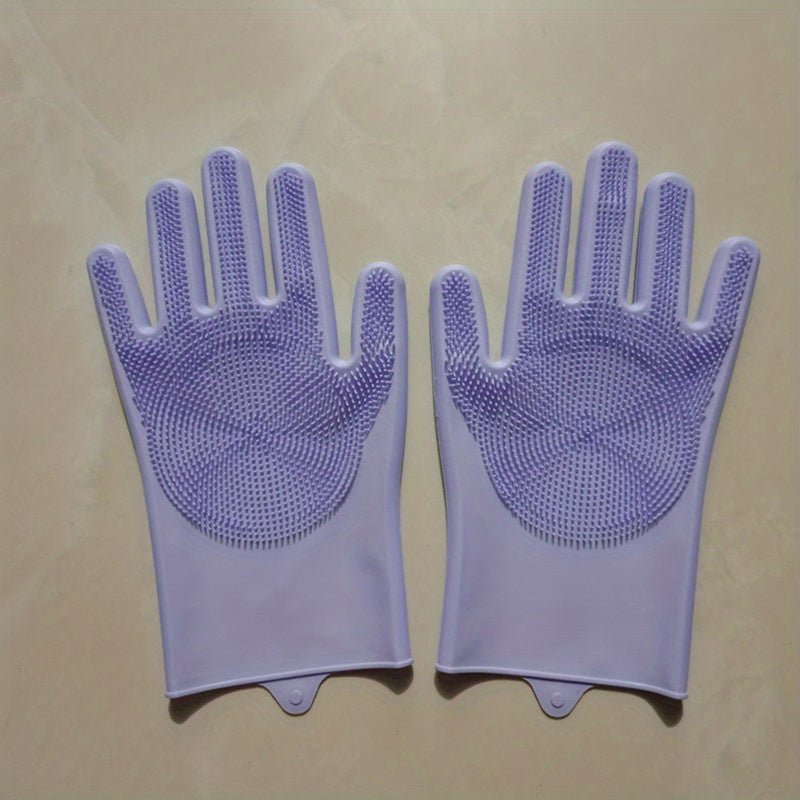 Guantes de lavavajillas de silicona impermeables - Versátil y ambidiestro, sin plomo para limpieza integral en cocina, baño y muebles, fácil de lavar a mano - SACASUSA