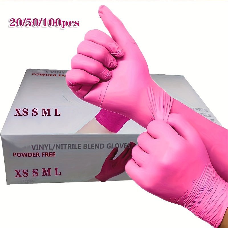 Guantes de Nitrilo Durable y Impermeable, 20/50/100pcs - Sin Látex y en Polvo, Perfecto para Limpieza, Pintura y Actividades al Aire Libre, Adecuado para Todos los Tamaños de Mano - SACASUSA