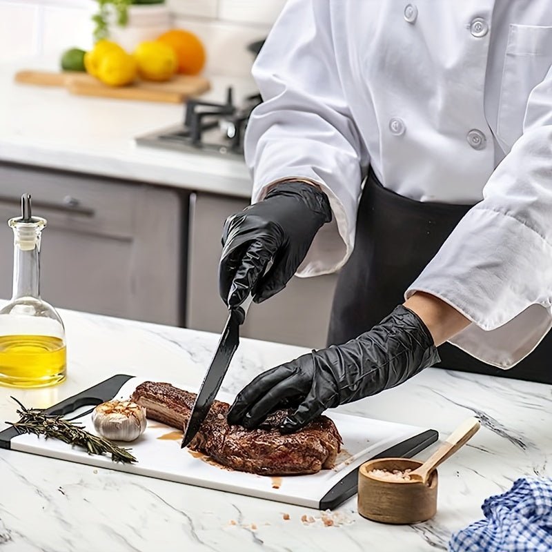 Guantes de Nitrilo Impermeables, Anti-Estáticos y Sin Látex (6/20/40/100uds) - Resistentes a Desgarros para Trabajos Múltiples - Perfectos para Mantenimiento de Automóviles, Procesamiento de Alimentos y Más - SACASUSA