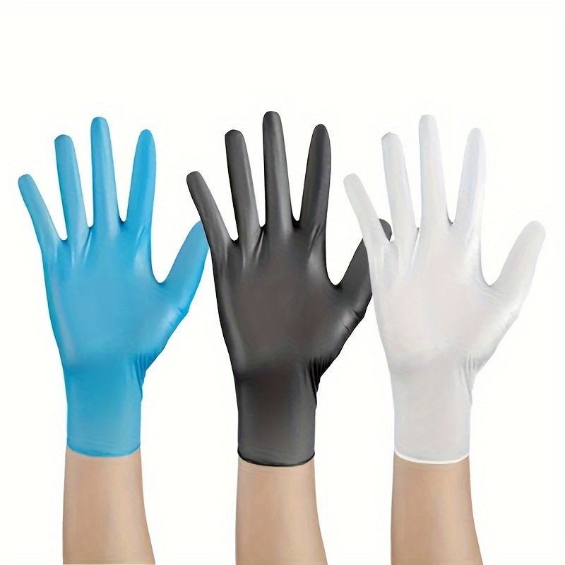 Guantes Desechables de Nitrilo Premium 50/100pc - Duraderos, Resistentes al Agua, Aceite y Ácido para Uso Doméstico, Manipulación de Alimentos, Mantenimiento del Automóvil, Jardinería y Uso Industrial - SACASUSA