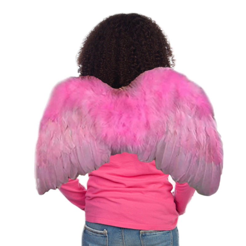 Hermosas alas de ángel de hadas con plumas rosas para disfraces de Halloween, niños, niñas, adolescentes, pequeñas - SACASUSA
