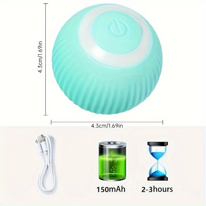 Juguete De Bola Inteligente Para Gatos Con Batería De 150 MAh: ¡Una Bola Rodante Automática Para Horas De Diversión Interactiva! - SACASUSA