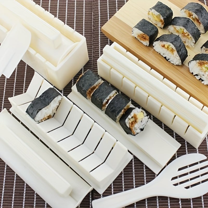 Kit Fácil para Hacer Sushi DIY: 3/10pcs Sushi Maker Reutilizable, Juego de Moldes de Arroz, Crea Variedad de Formas para Casa y Fiestas - SACASUSA