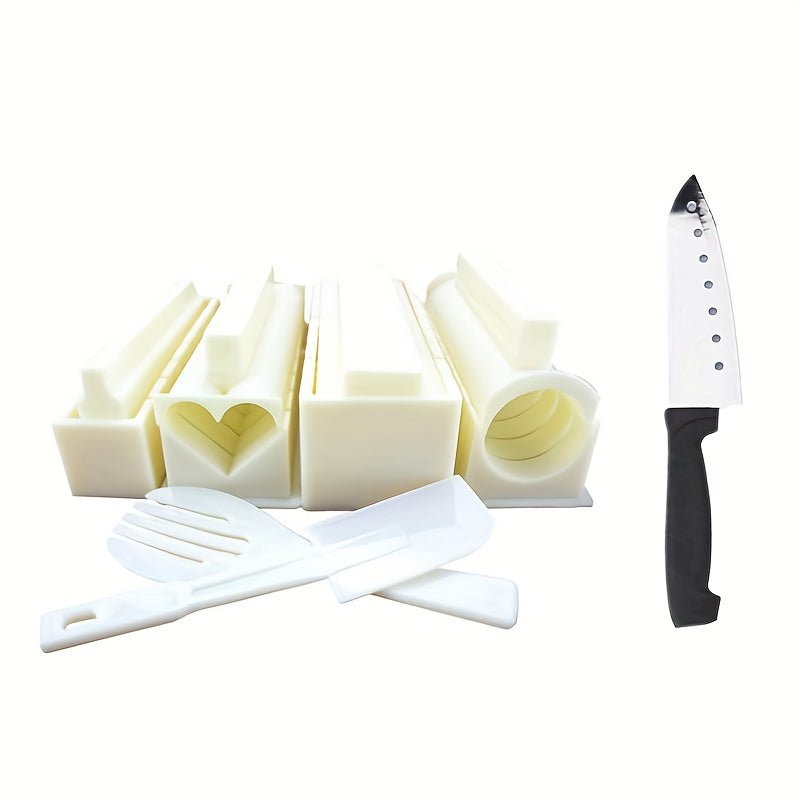 Kit Fácil para Hacer Sushi DIY: 3/10pcs Sushi Maker Reutilizable, Juego de Moldes de Arroz, Crea Variedad de Formas para Casa y Fiestas - SACASUSA