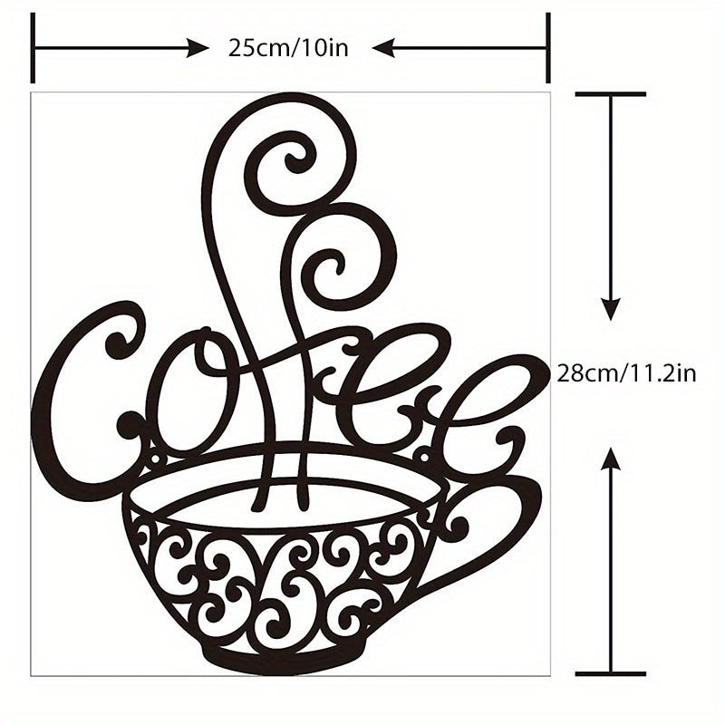 Letrero de metal para barra de café de 4 piezas, barra de café de metal rústico, decoración de pared colgante, carteles de café para barra de café, arte de pared de café para barra de café, hogar, oficina, cocina, decoración de habitación - SACASUSA