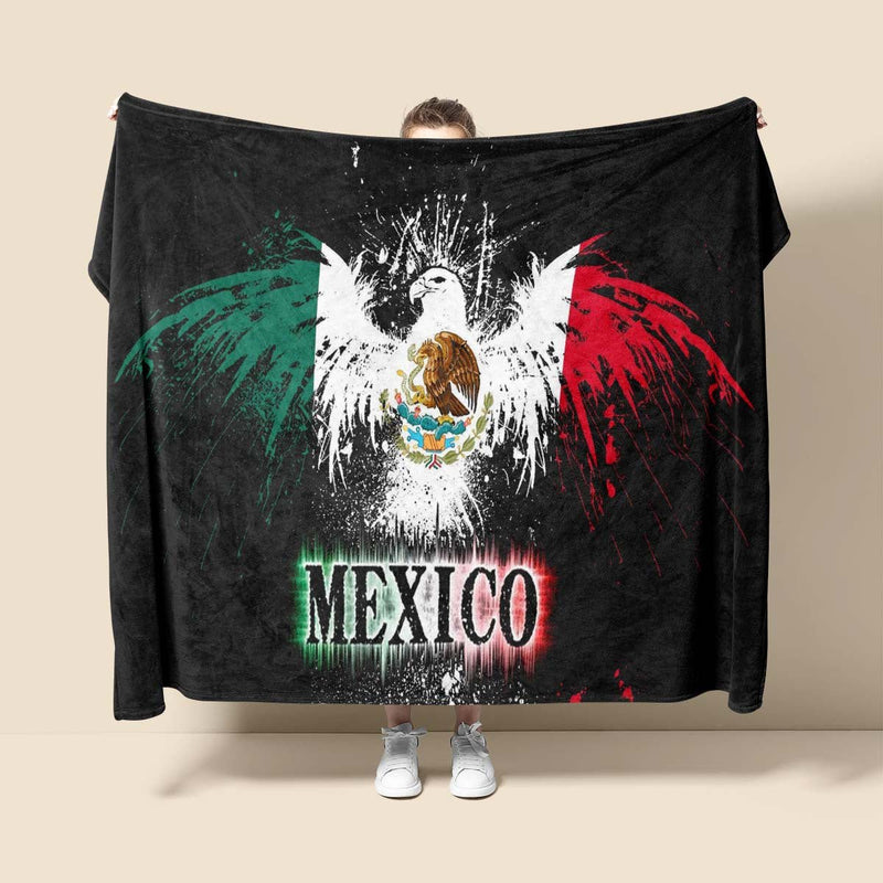 Manta De Patrón De Tótem De Águila Mexicana De 1 Pieza, Manta De Franela De Cuatro Estaciones Para Sofá, Oficina, Cama, Camping Y Viajes, Manta De Regalo Multiusos Para Todas Las Estaciones - SACASUSA