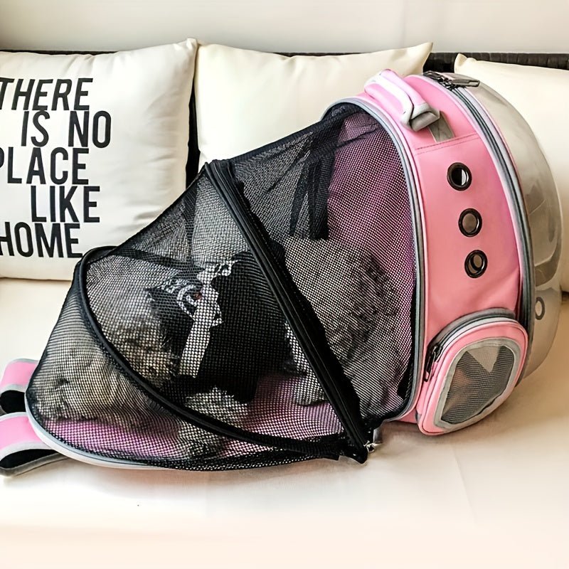 Mochila Para Gatos Expandible En La Parte Trasera, Se Ajusta Hasta 12 Libras, Cápsula Espacial Con Ventana De Burbujas, Mochila Para Mascotas Para Gatos Y Cachorros PequeñosMochila Para Gatos Expansible En La Parte Trasera, Se Ajusta Hasta 12 - SACASUSA