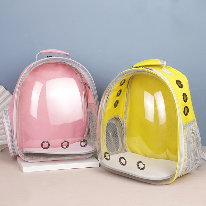 Mochila Portátil Segura y Cómoda para Mascotas: Poliéster Duradero, Ventana de Vista Clara para Gatos y Perros: Perfecta para Emocionantes Aventuras al Aire Libre - SACASUSA