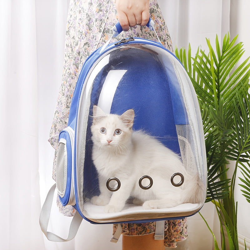 Mochila Portátil Segura y Cómoda para Mascotas: Poliéster Duradero, Ventana de Vista Clara para Gatos y Perros: Perfecta para Emocionantes Aventuras al Aire Libre - SACASUSA