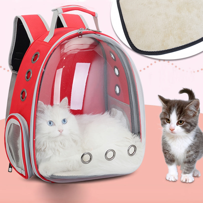 Mochila Portátil Segura y Cómoda para Mascotas: Poliéster Duradero, Ventana de Vista Clara para Gatos y Perros: Perfecta para Emocionantes Aventuras al Aire Libre - SACASUSA