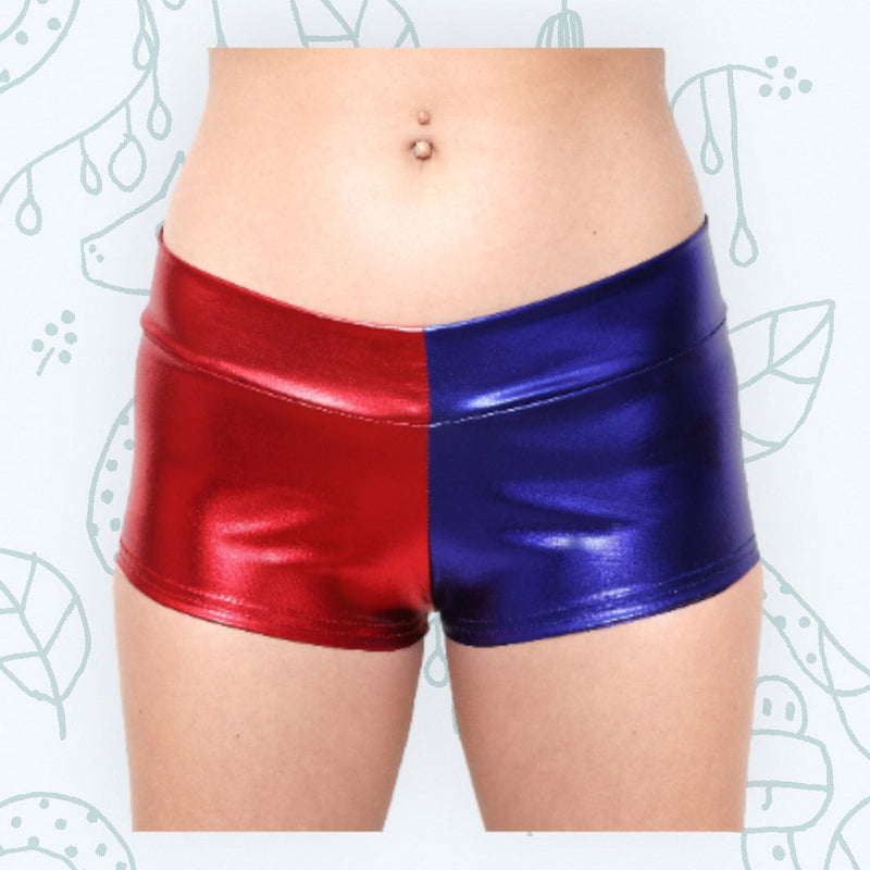 Shiny Metallic Dance Booty Stretchy Bootie Boy Hot Shorts Spankies Cheer Gym Dance Voleibol Rave Roller Derby Chicas Mujeres atléticas SML - SACASUSA