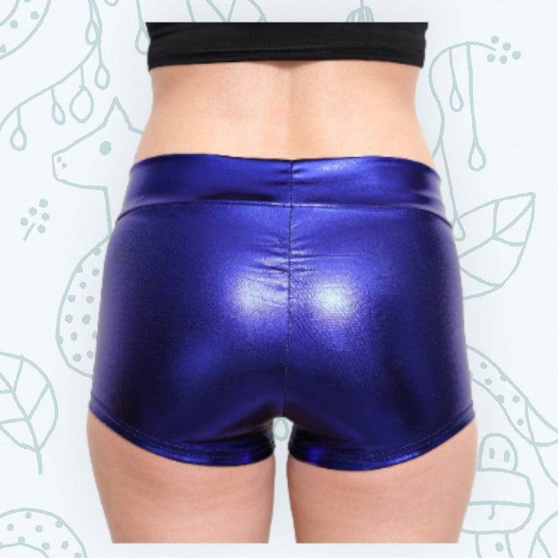 Shiny Metallic Dance Booty Stretchy Bootie Boy Hot Shorts Spankies Cheer Gym Dance Voleibol Rave Roller Derby Chicas Mujeres atléticas SML - SACASUSA