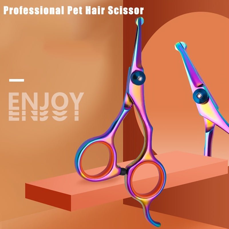 Tijeras portátiles para el pelo de mascotas, tijeras de seguridad para el cuidado de la cabeza redonda para perros y gatos, tijeras para pies, orejas, ojos y pelo - SACASUSA