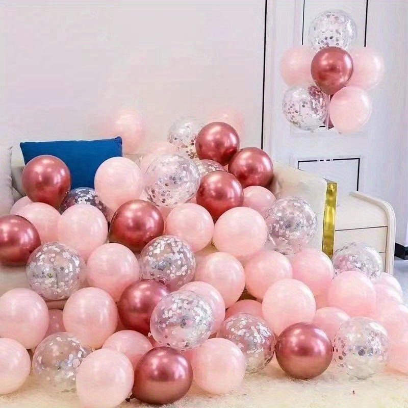 Versátiles 40 Globos de Confeti Rosa, Apto para 14+, Sin Necesidad de Electricidad: Amplifica las Celebraciones, Interiores y Exteriores - SACASUSA